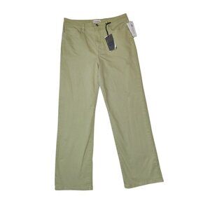Studio Blue Light 'Moss' Green High Rise Wide Leg Jeans 32 NWT